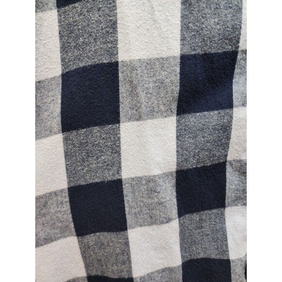 Time & Tru Womens XXL Blue Shirt Button Up Checker Plaid Classic Cozy Ranch Warm - Picture 5 of 15